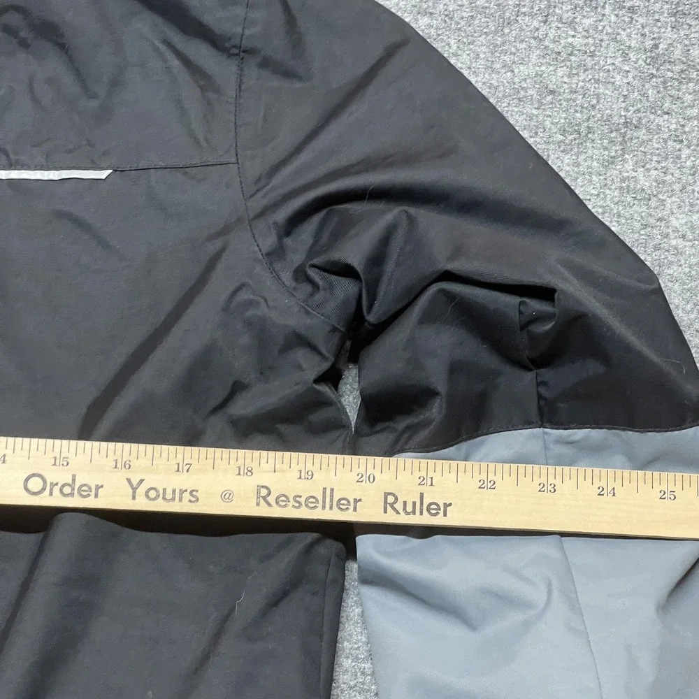 Columbia Jacket Youth Large 14/16 Black Gray Interchange Omni-Heat Hooded Winter